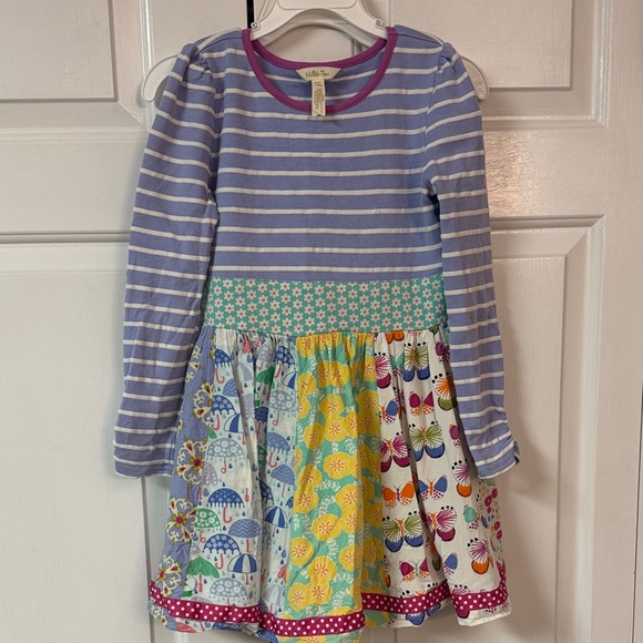 Matilda Jane Purple Striped and Multicolor Kids Dress - Picture 1 of 7